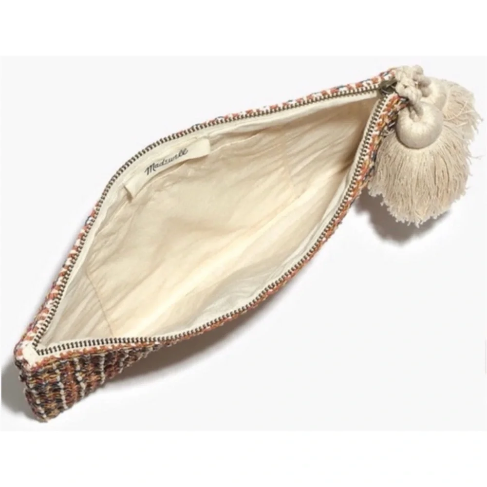 NEW MADEWELL Raffia Tassel Large Pouch
